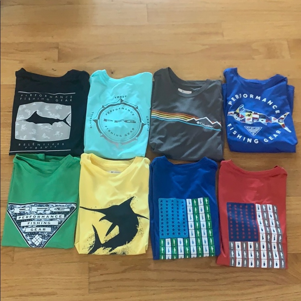 Boys Columbia shirts M 10-12
